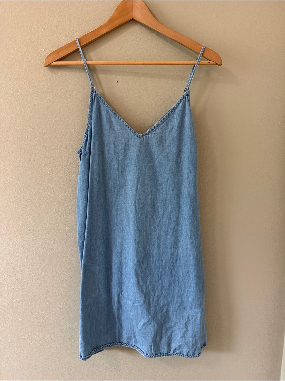 Cotton On Light Blue Denim Mini Slip Dress